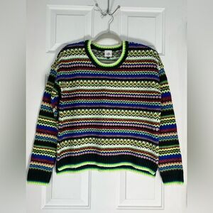 CAbi Sweater Women’s Size X-Small Moorland Multicolor Pullover Style 4413